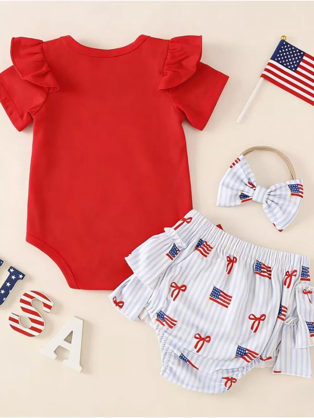 Children's Patriotic Print Three-Piece Set, image 6