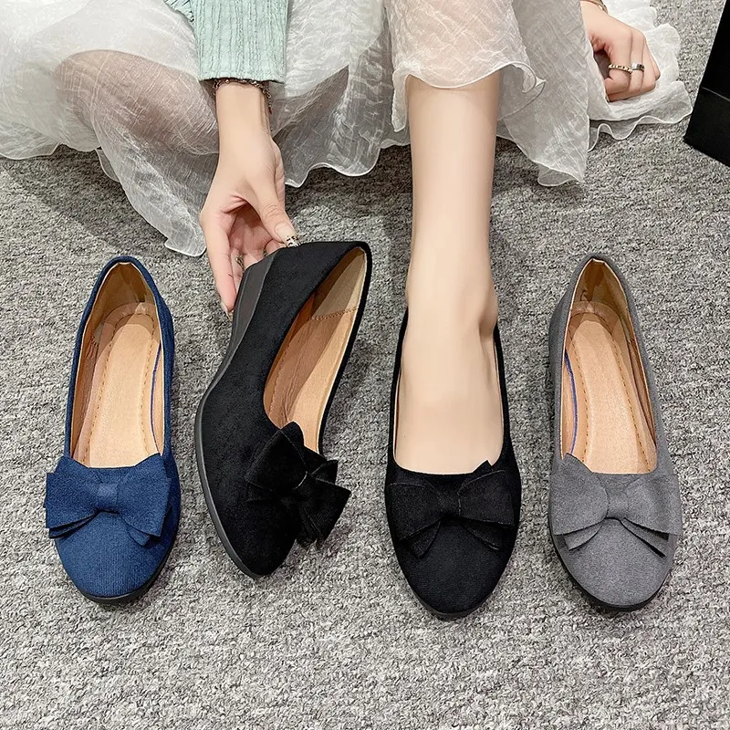Bow Point Toe Low Heel Slip-Ons, image 2