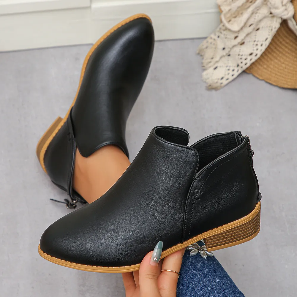 Classic Block Heel Ankle Boots, image 2