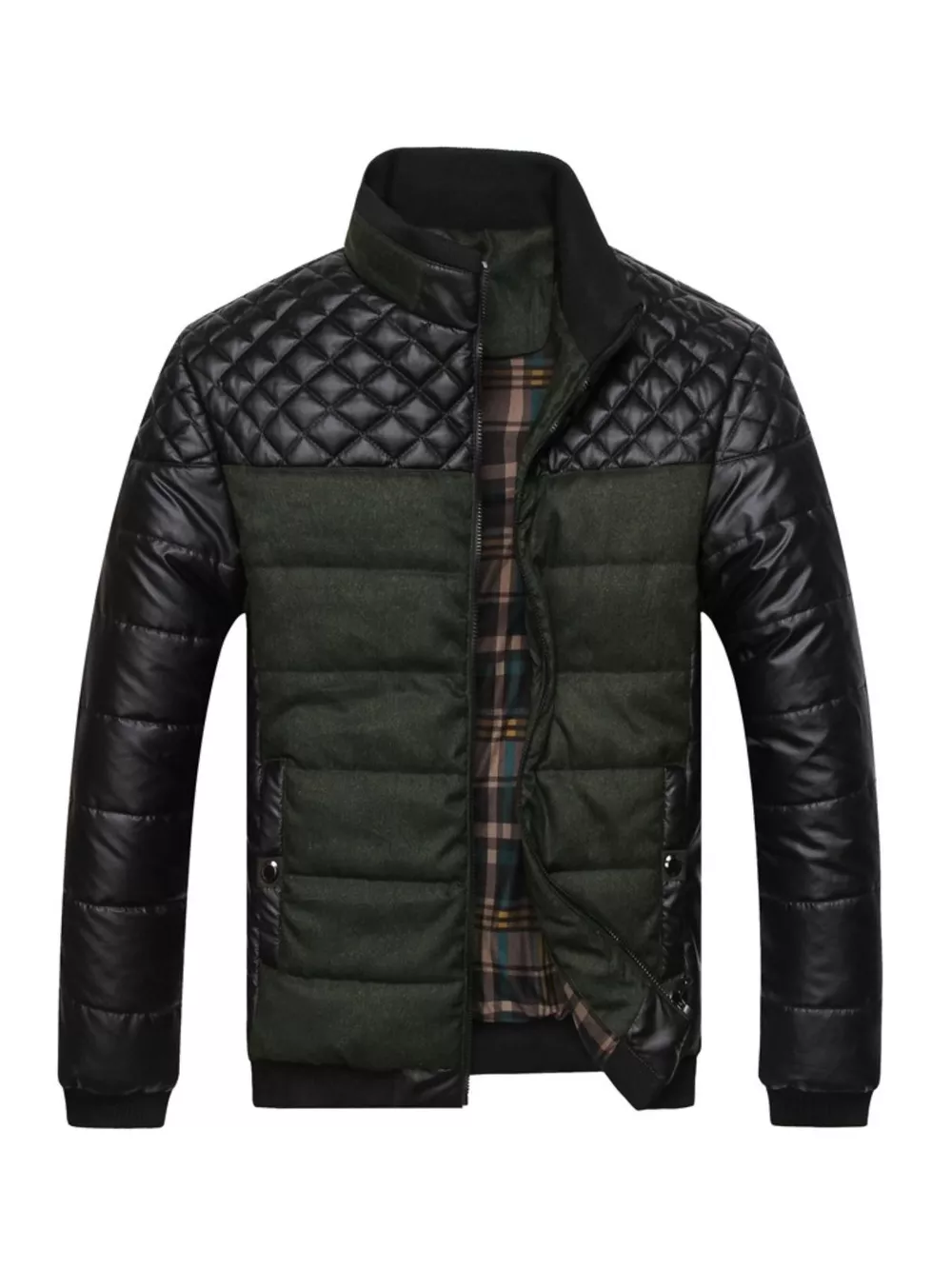 Men's Plus Size Zip Up Puffer Jacket
