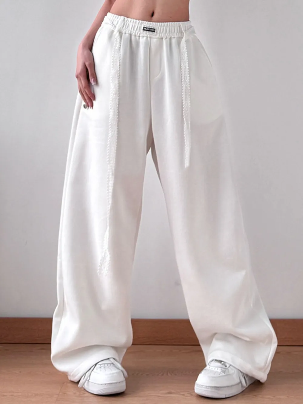 Elastic Waist Wide Leg Pants, image 5