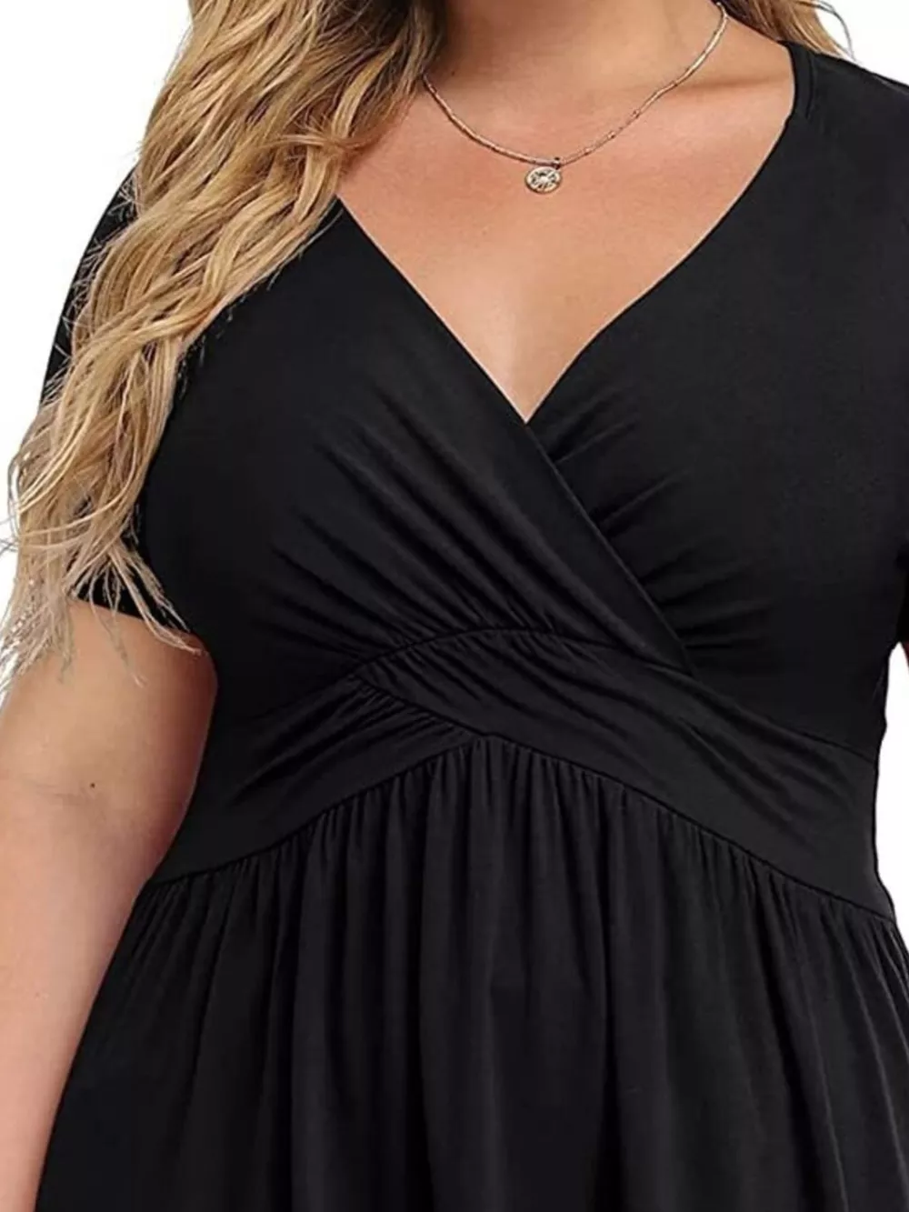 Plus Size Surplice Short Sleeve T-Shirt, image 12