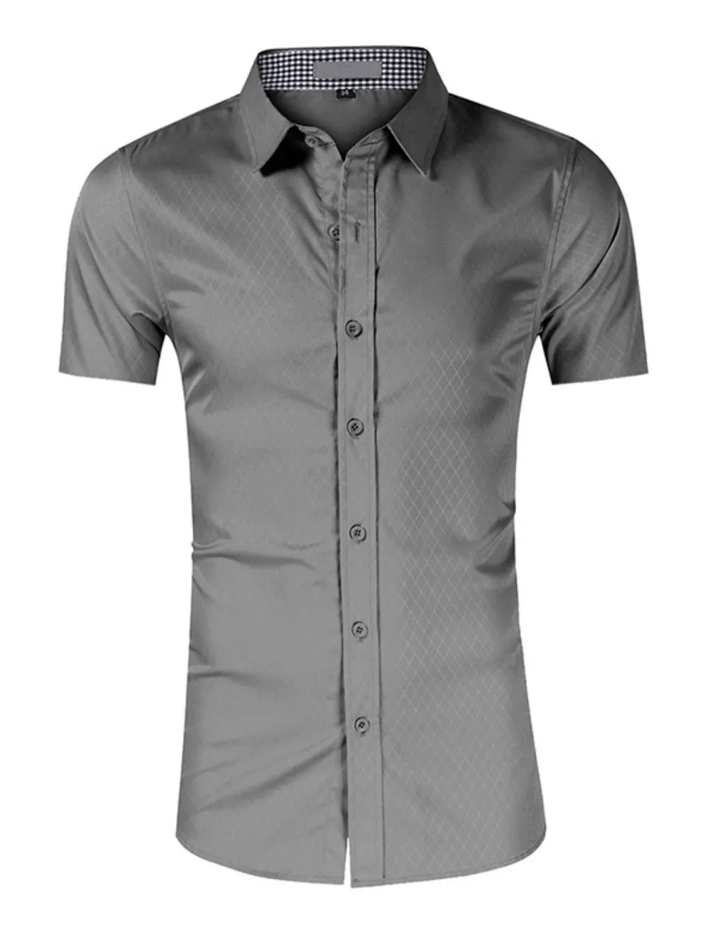 Men's Collared Neck Short Sleeve Shirt, image 8