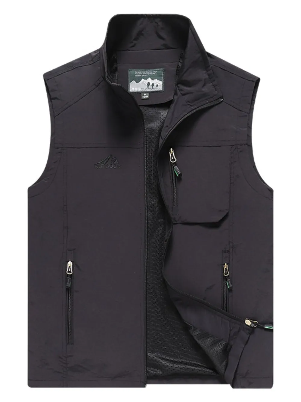Men's Plus Size Zip Up Vest, image 8