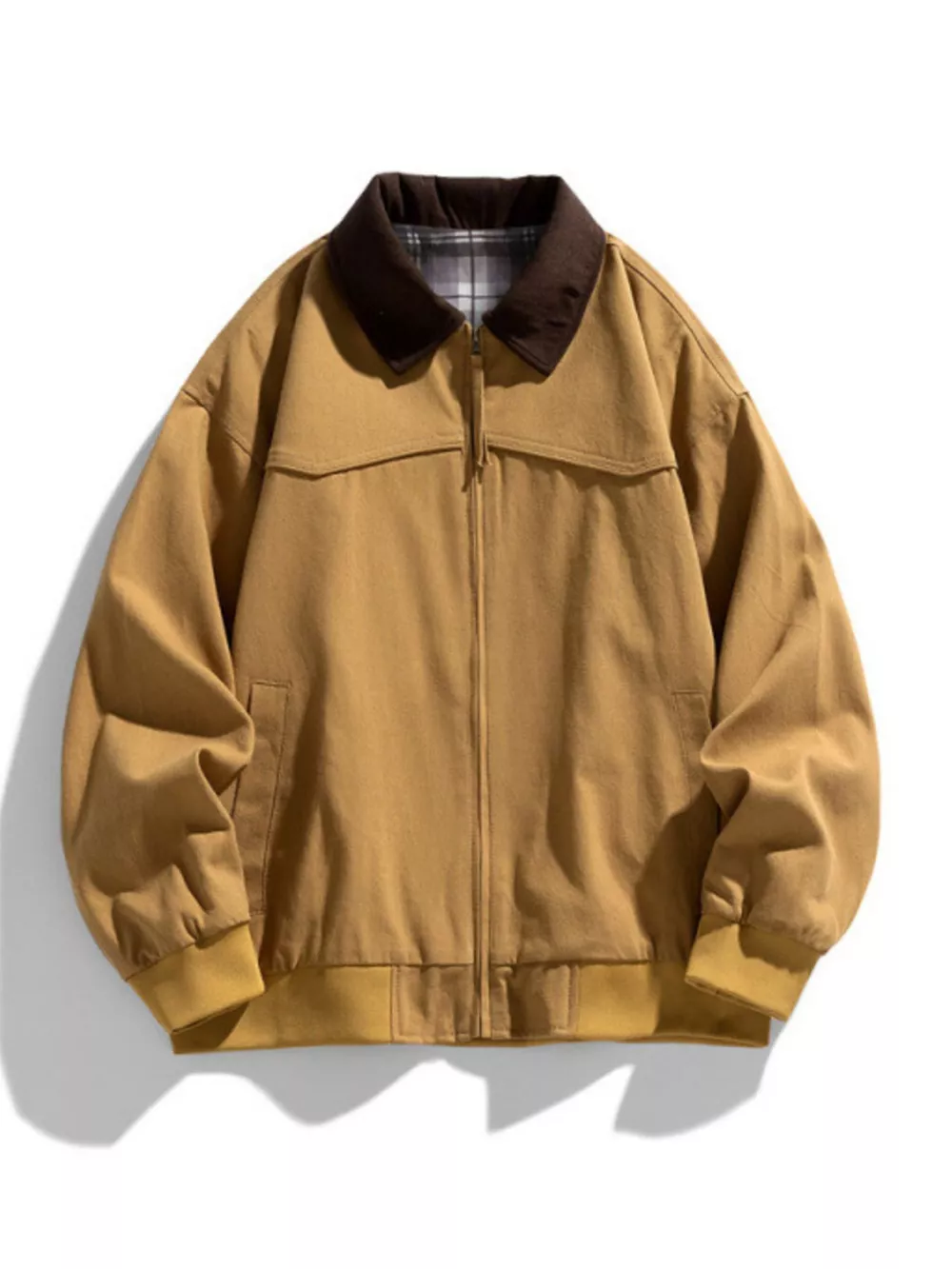Men's Full Size Zip Up Long Sleeve Jacket Plus Size, image 2