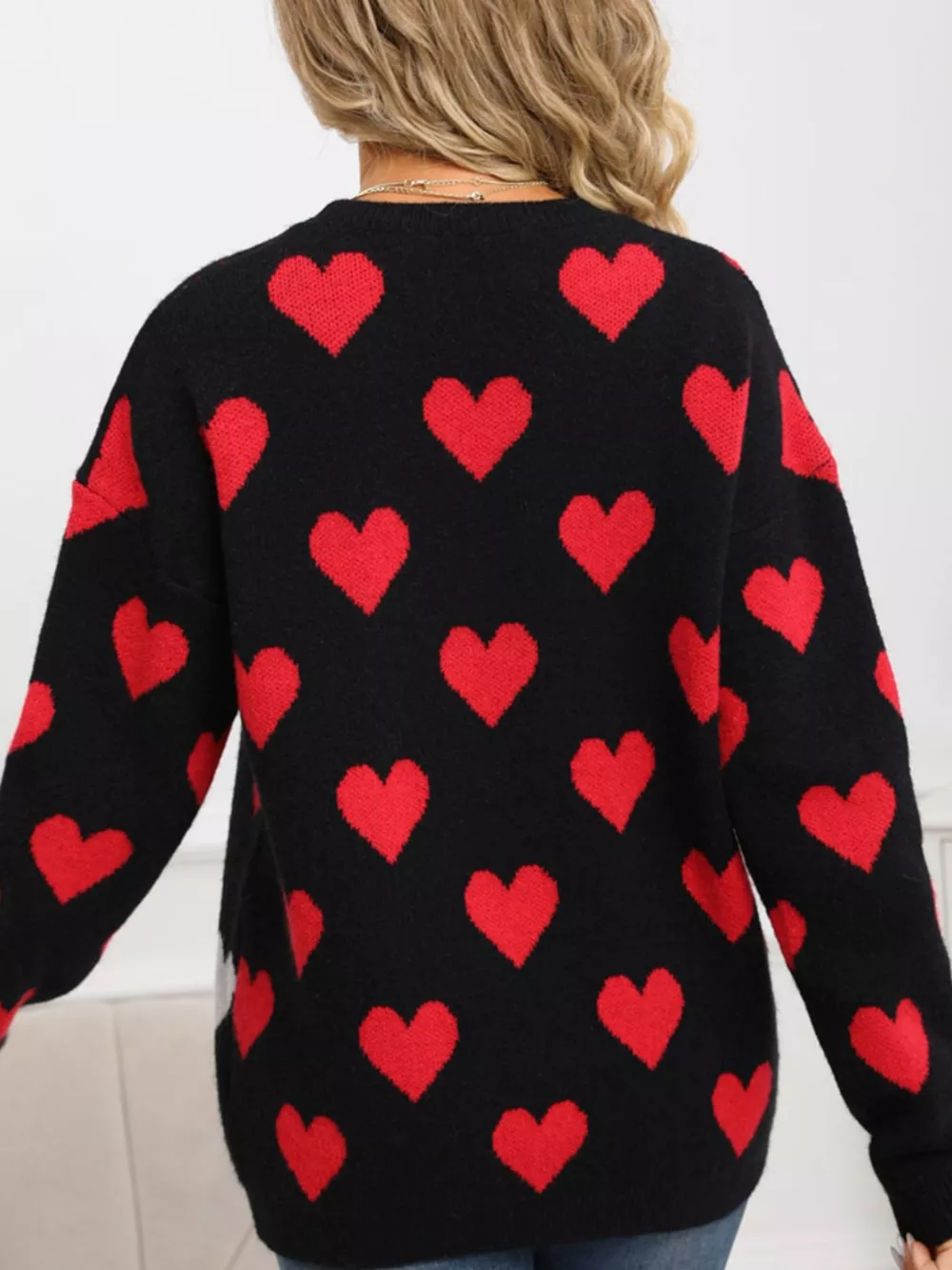 Valentine's Day Heart Crew Neck Sweater, image 12