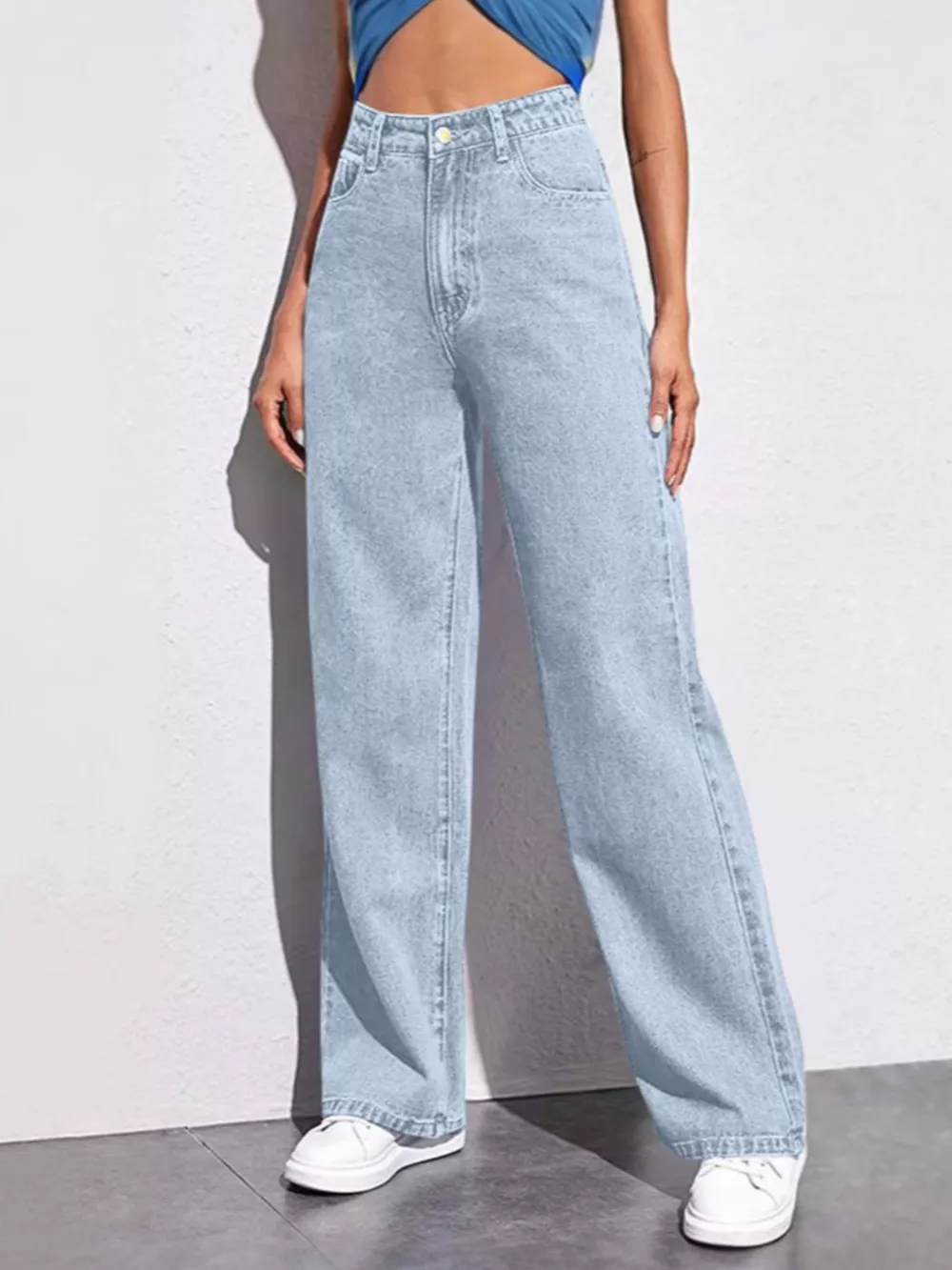Full Size High-Waisted Wide-Leg Jeans Plus Size, image 6