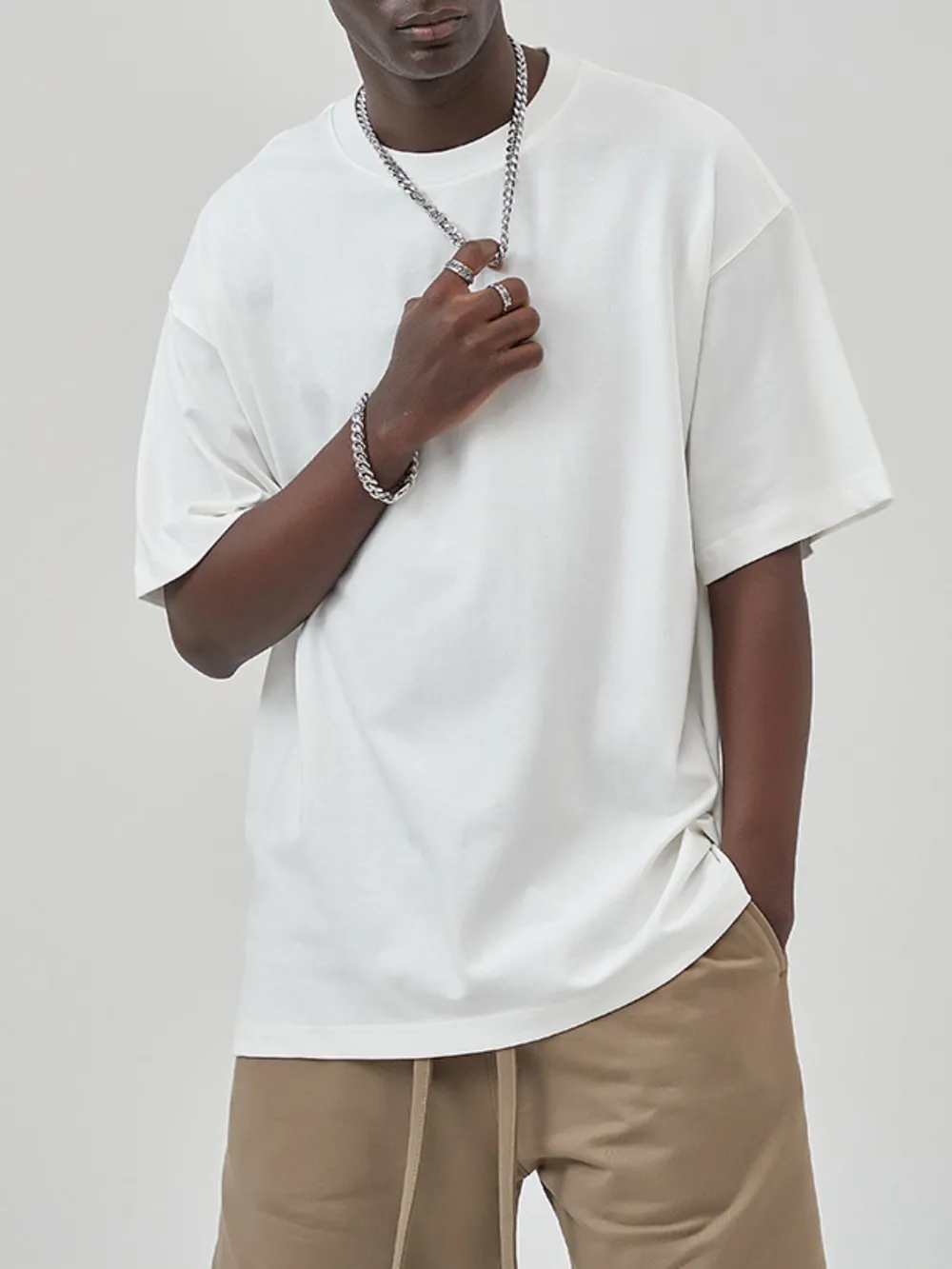 Men's Oversized Crew Neck T-Shirt, image 5