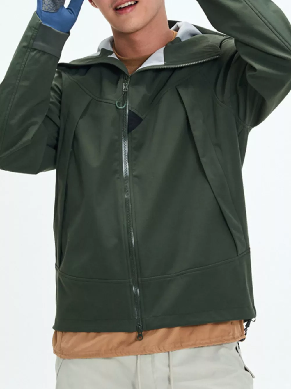 Men's Full Size Zip Up Long Sleeve Hooded Jacket Plus Size, image 6