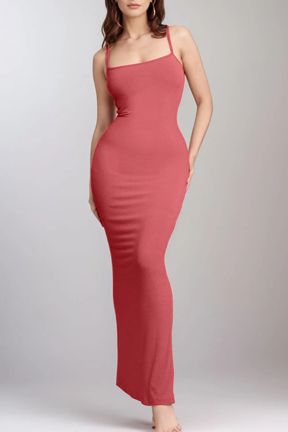 Built-In Shapewear Sleeveless Maxi Dress, image 4