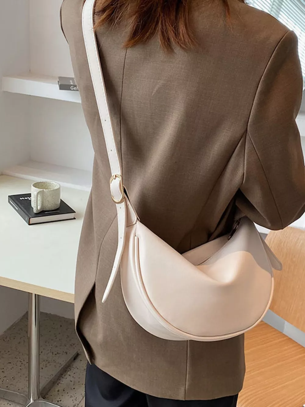 Minimalist Crescent Crossbody Bag, image 2