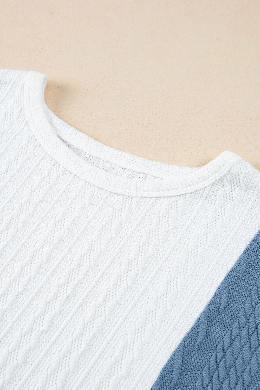 Textured Color Block T Shirt, image 3