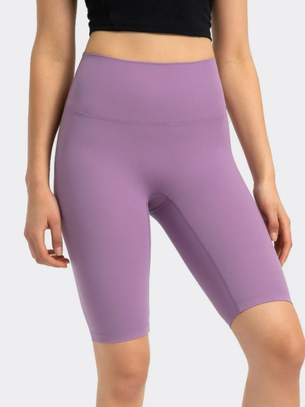 High Rise Wide Waistband Active Shorts, image 10
