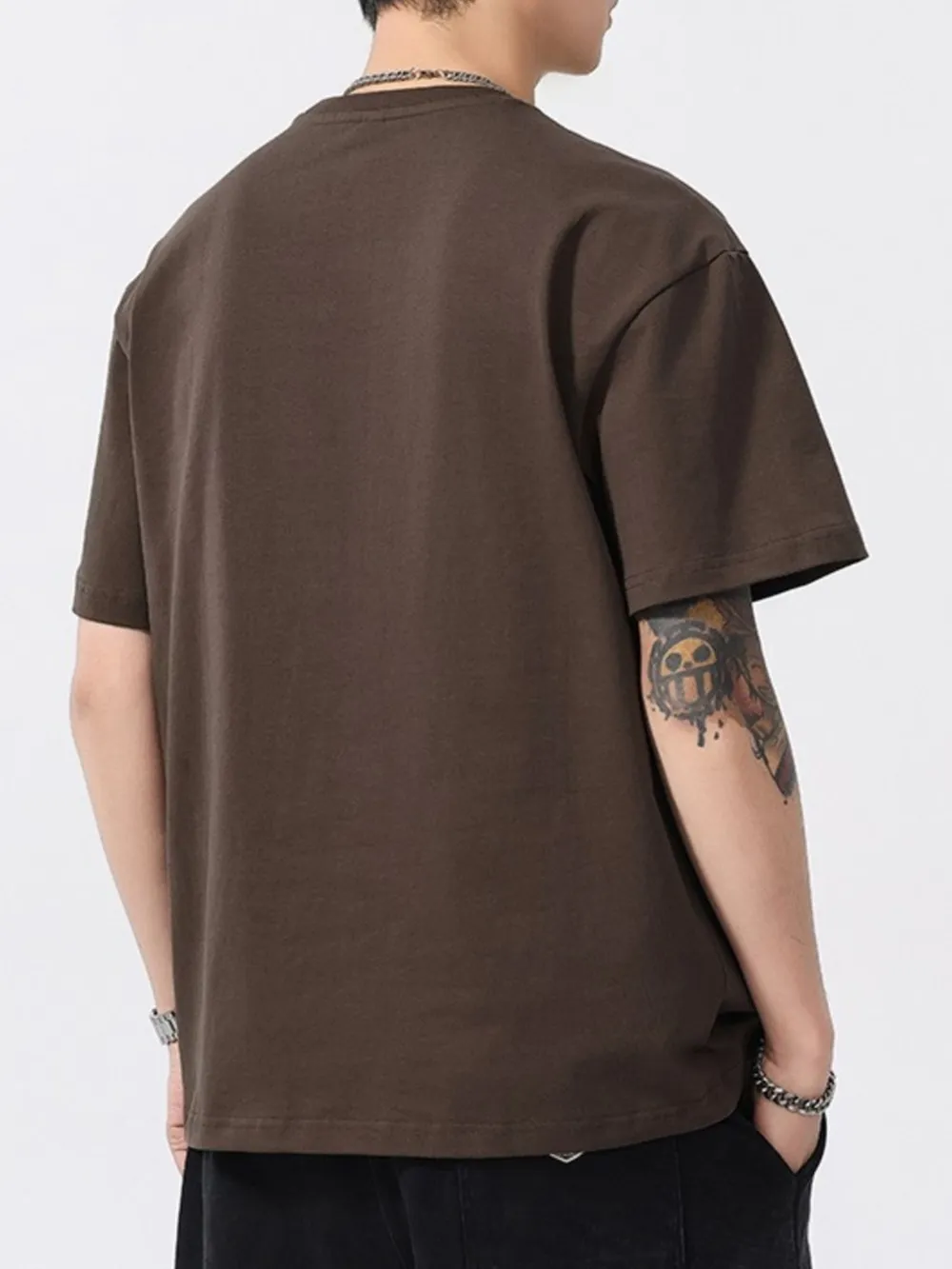 Men's Full Size Round Neck Short Sleeve T-Shirt Plus Size, image 7