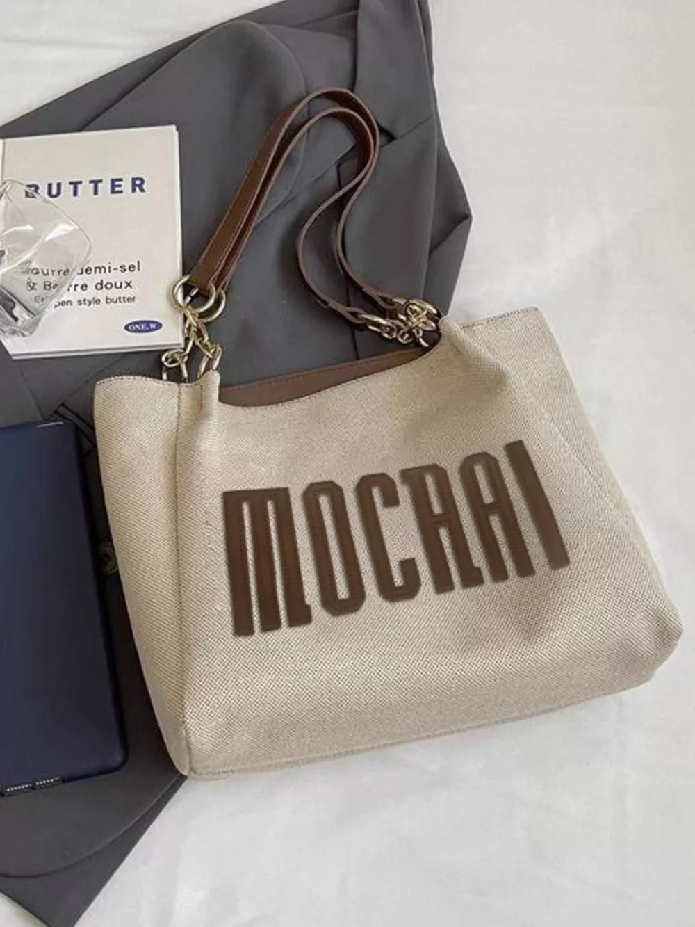 Letter Canvas Shoulder Bag, image 5