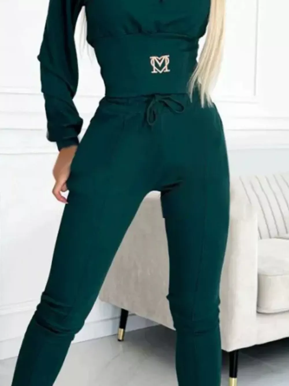 Full Size Drawstring Cropped Hoodie and Pants Set Plus Size, image 18