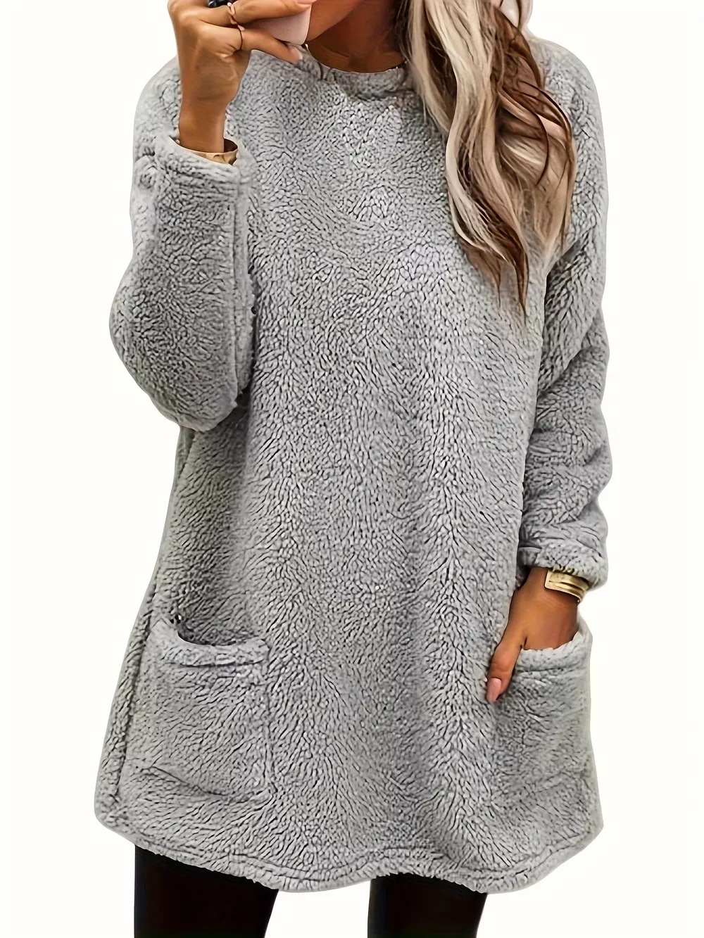Fleece Long Sleeve Sweatshirt, image 22