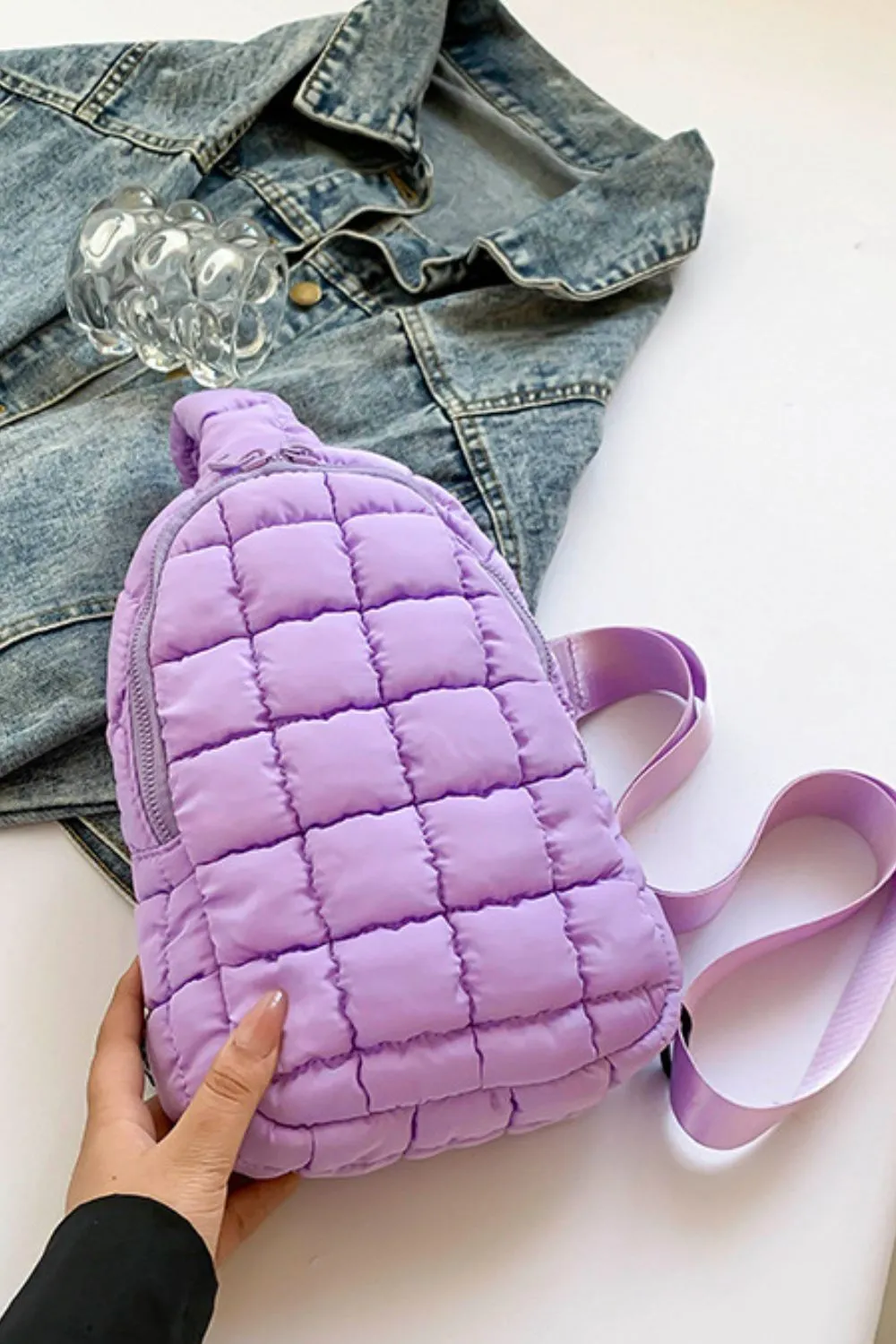 Quilted Nylon Crossbody Bag, image 26