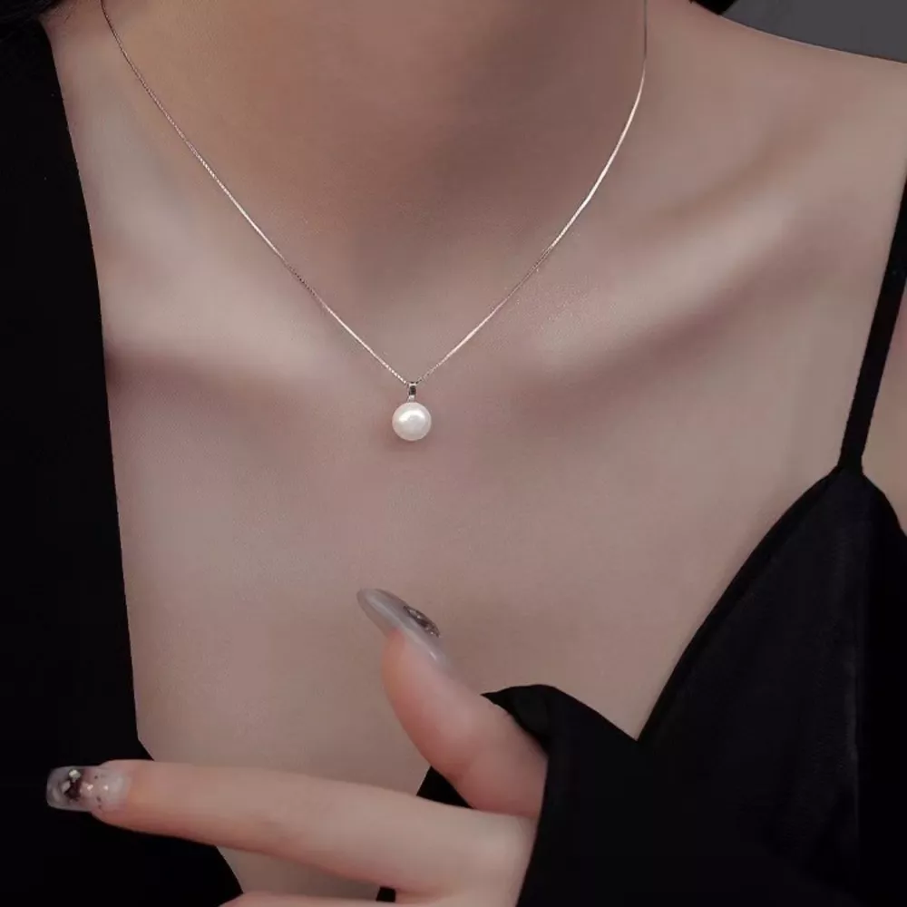 925 Sterling Silver Pearl Necklace