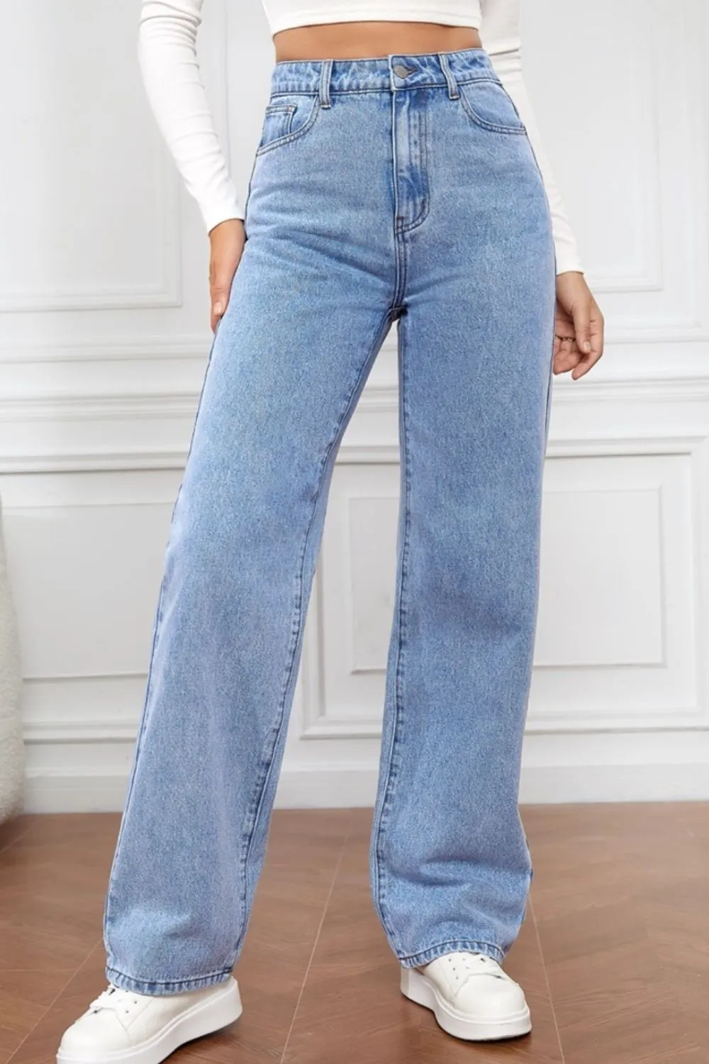 High Waist Straight Jeans, image 5