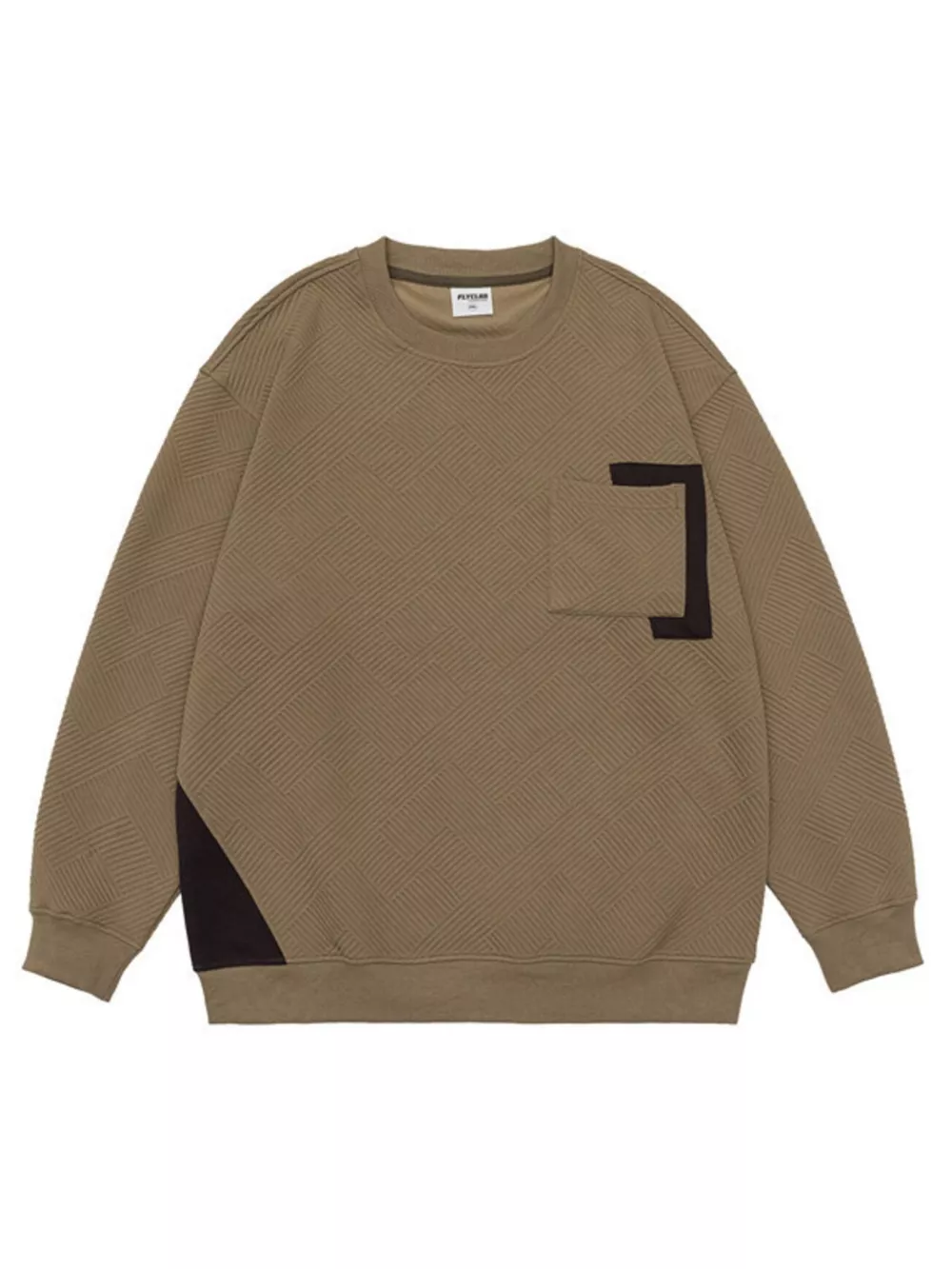 Men's Plus Size Crew Neck Sweatshirt with Pocket Detail, image 9