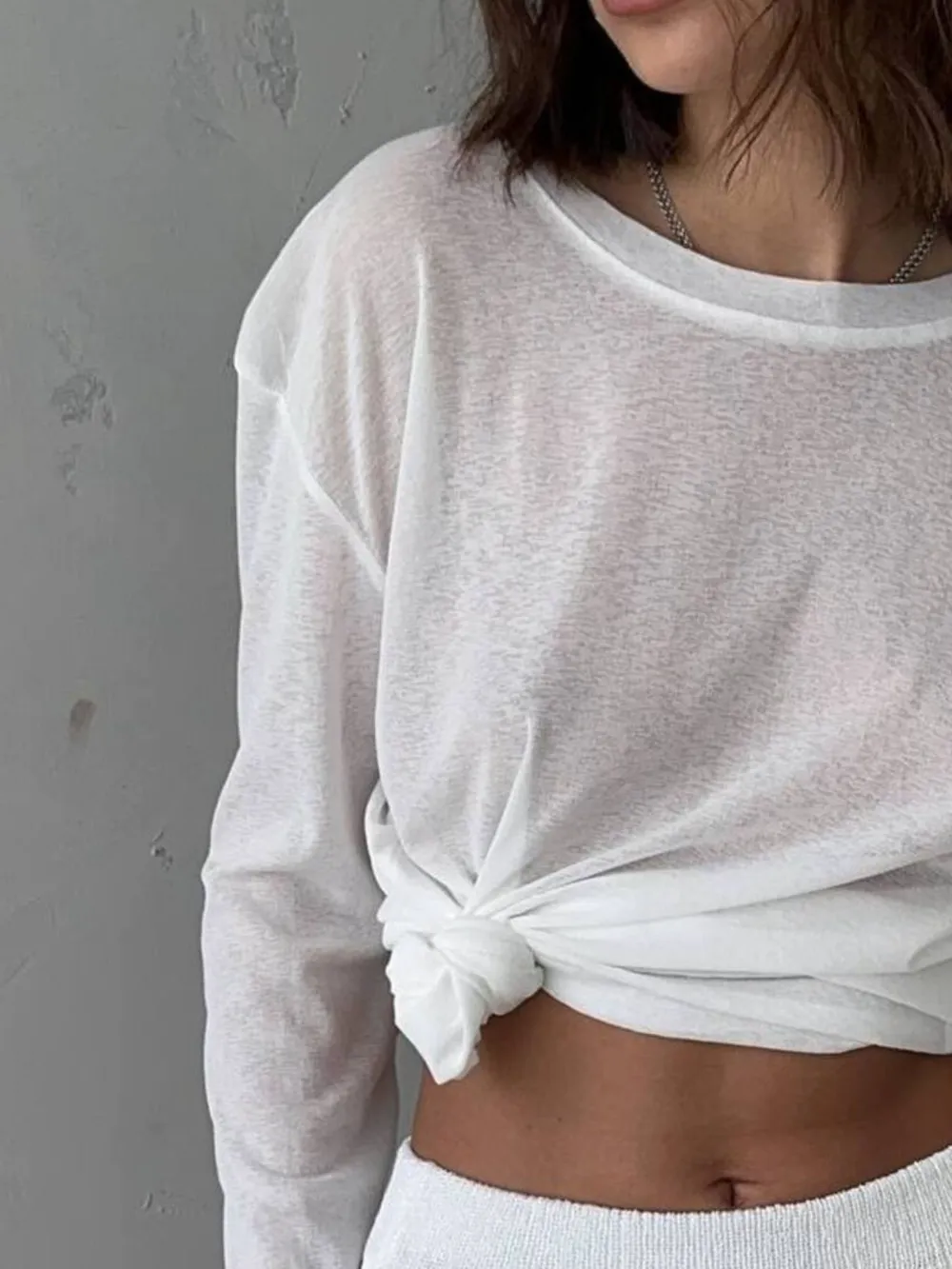 Knotted Long Sleeve T-Shirt, image 11