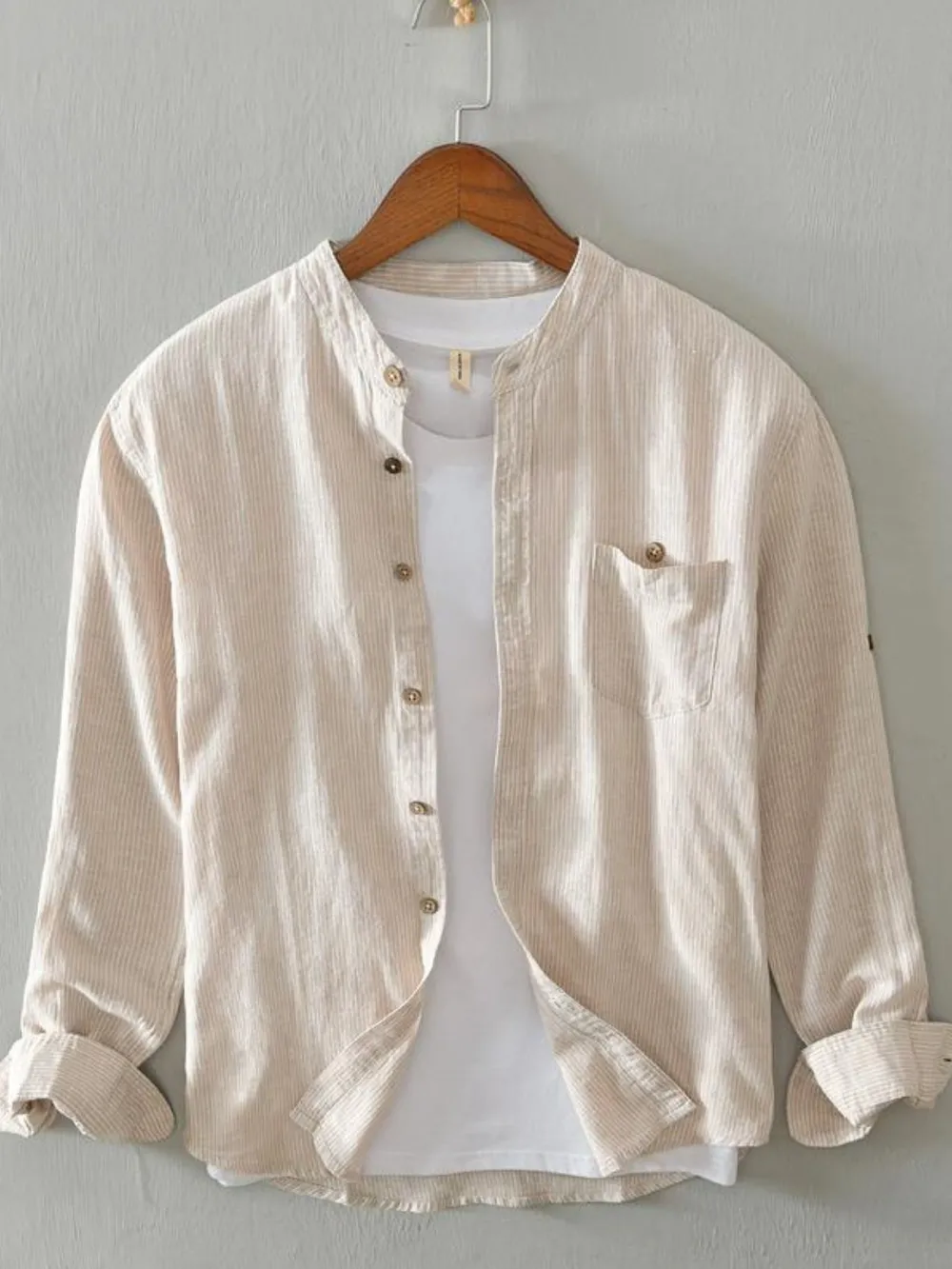 Men's Full Size Button Up Long Sleeve Shirt Plus Size, image 7