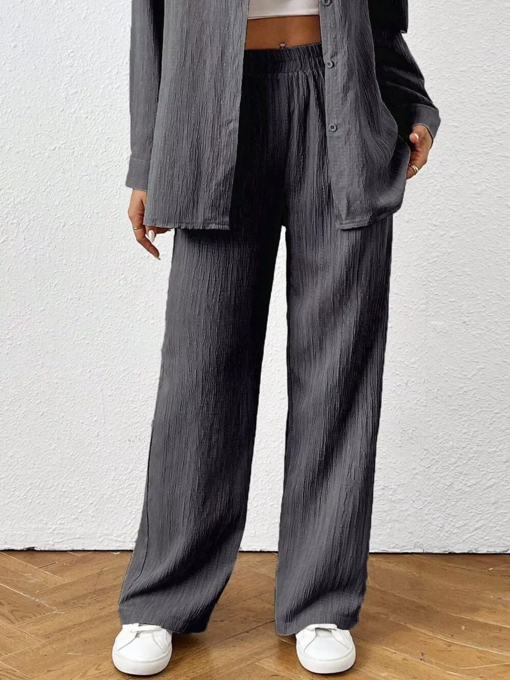 Button Up Long Sleeve Shirt and Pants Set, image 7