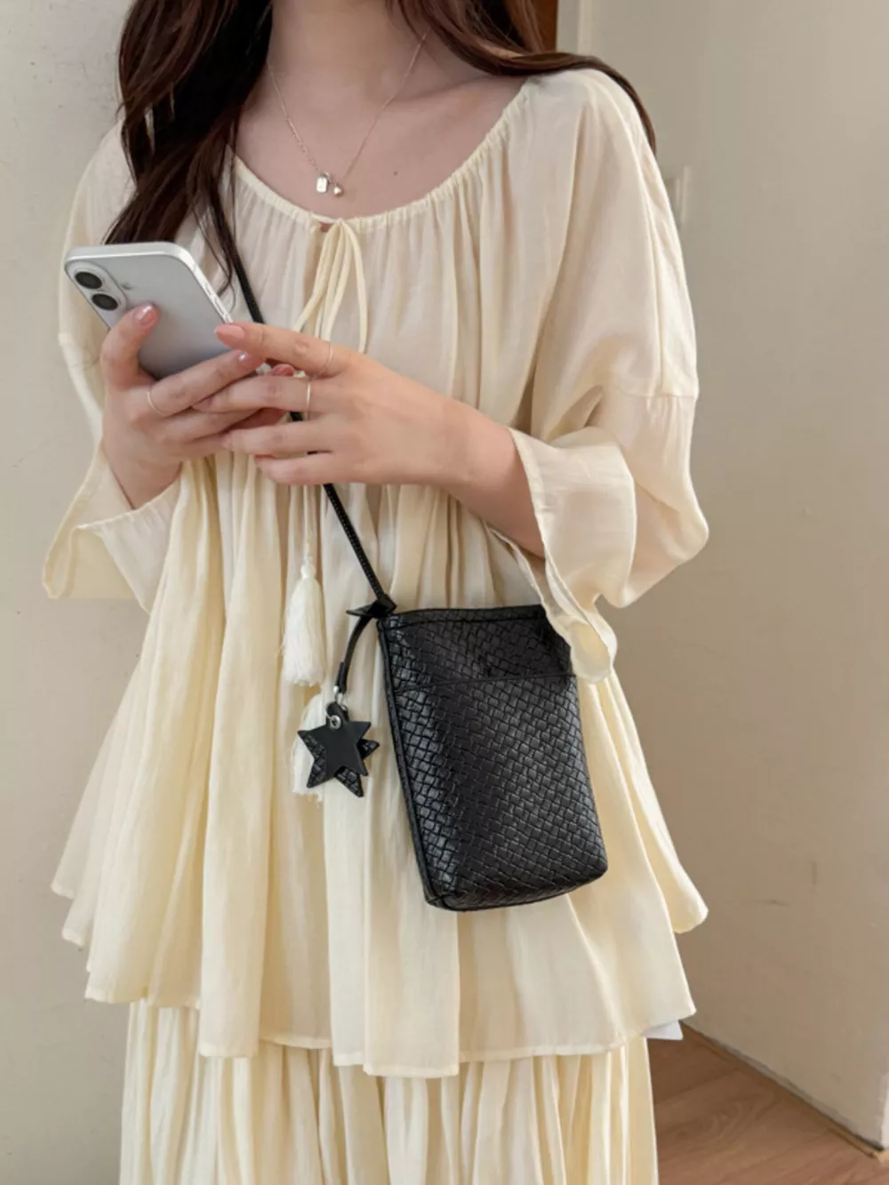 Woven Texture Crossbody Bag, image 4
