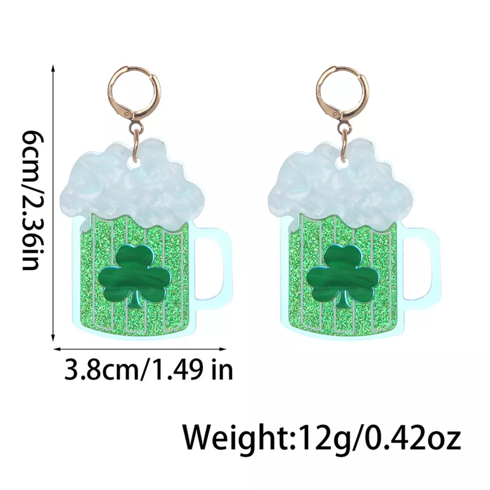 Lucky Clover Dangle Earrings, image 2