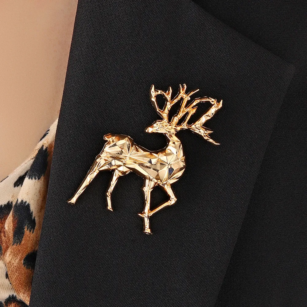 Alloy Reindeer Brooch, image 3