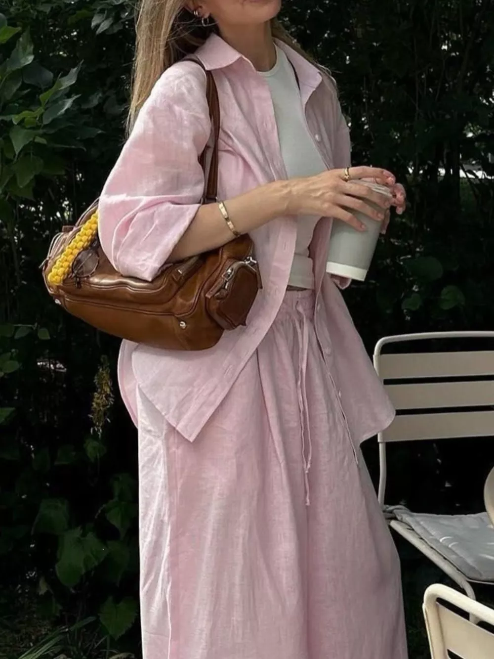 Button Up Shirt and Drawstring Pants Set, image 9