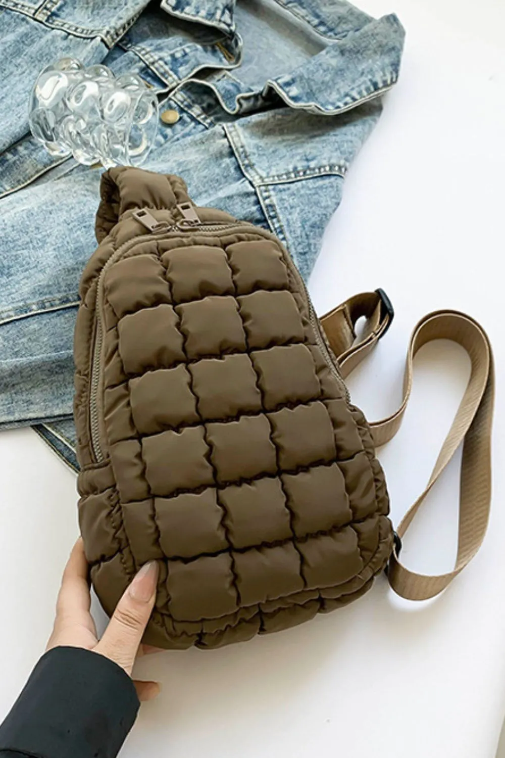 Quilted Nylon Crossbody Bag, image 32