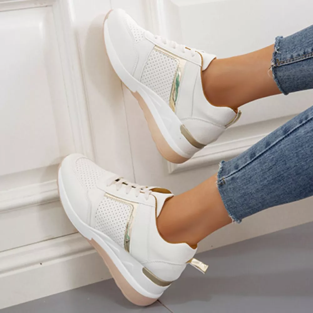 Lace Up Wedge Sneakers, image 9