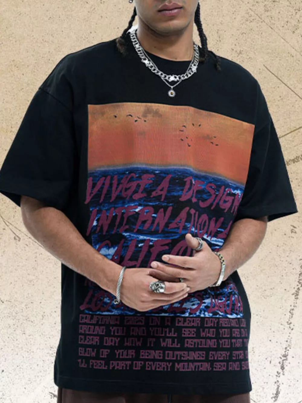 Men's Graphic Round Neck Short Sleeve Tee, image 3