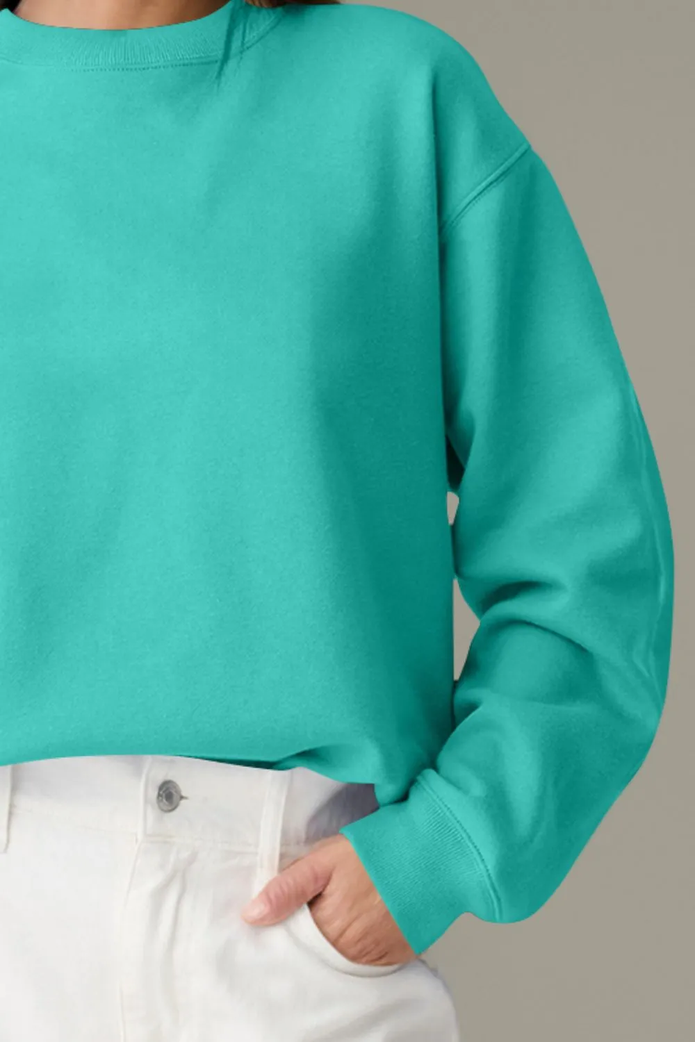 Round Neck Long Sleeve Sweatshirt, image 5