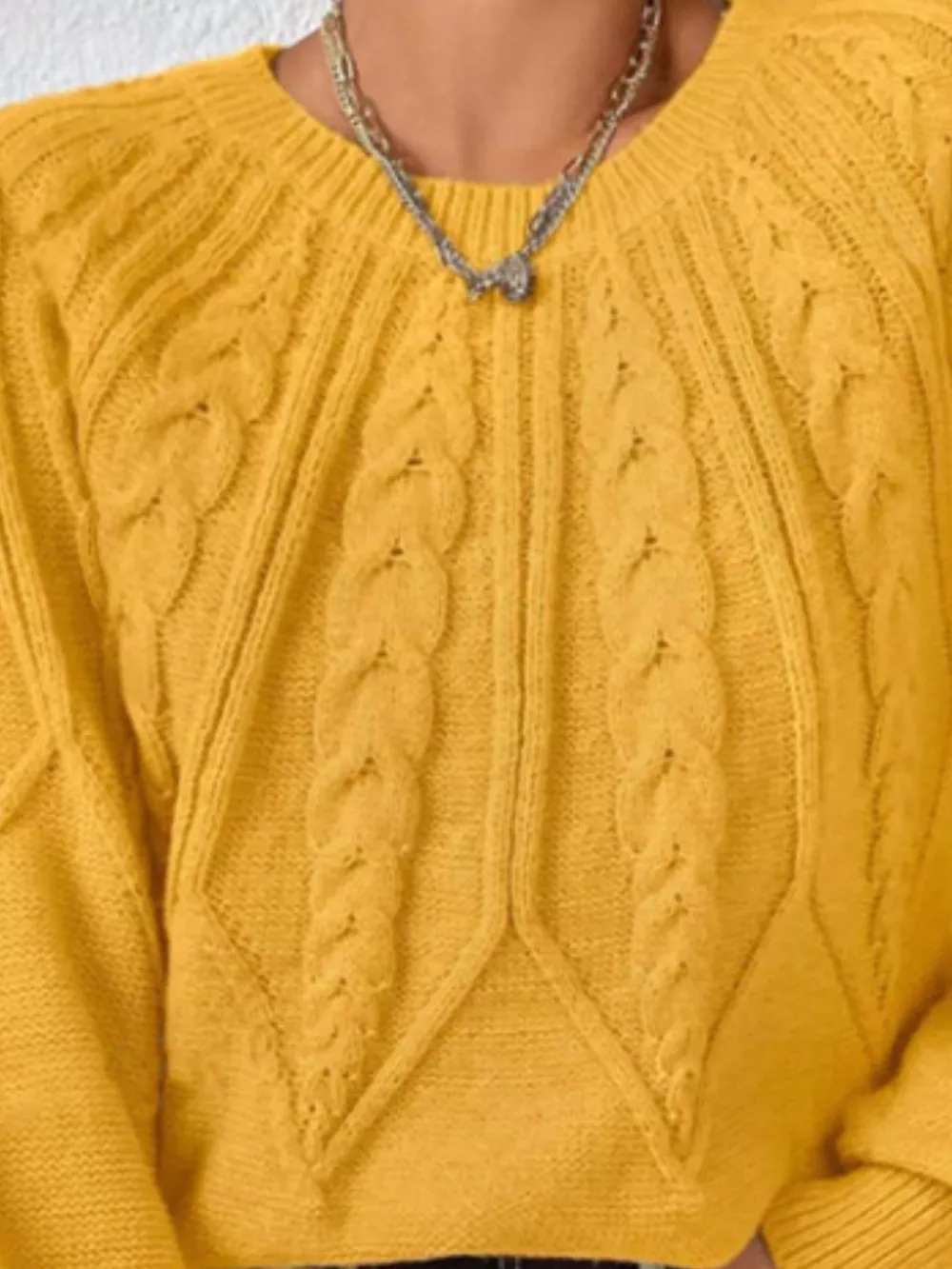 Cable Knit Long Sleeve Sweater, image 3
