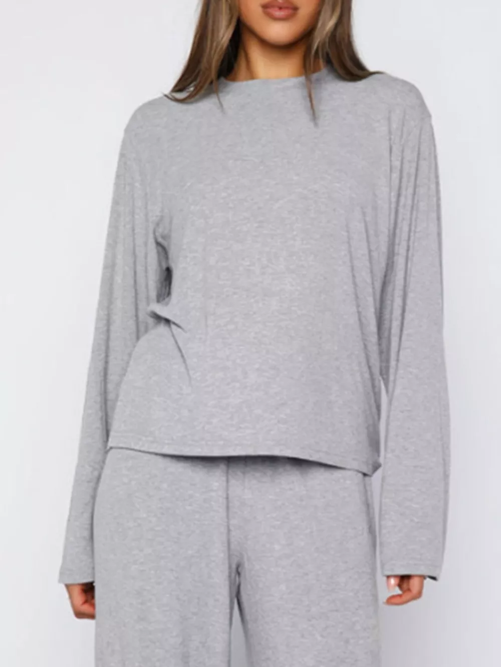 Relaxed Fit Long Sleeve Top and Pants Set, image 5