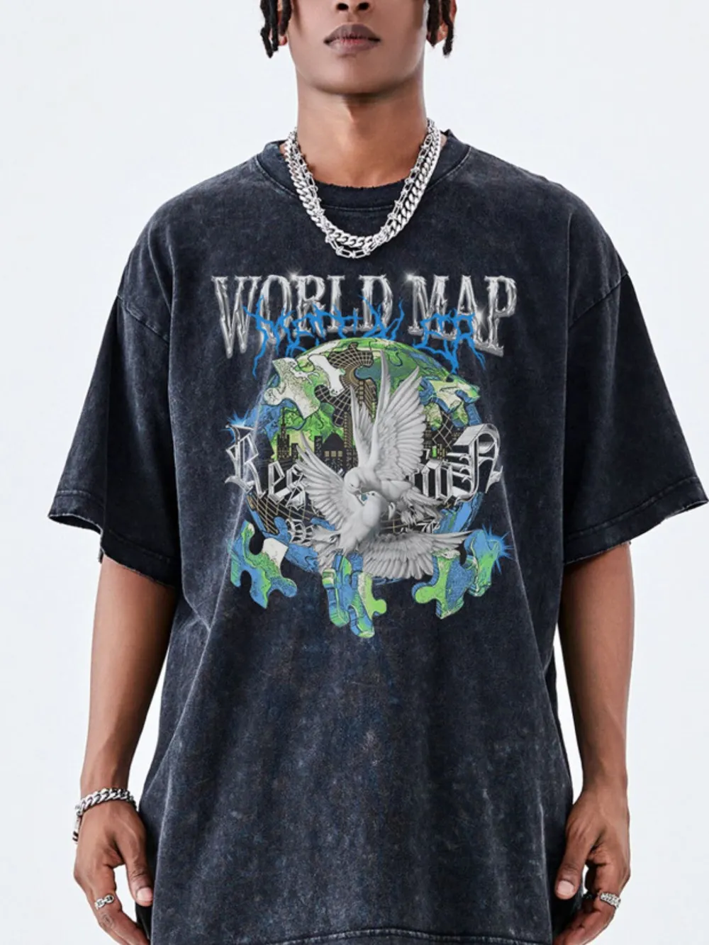 Men's Graphic Round Neck Short Sleeve T-Shirt, image 2