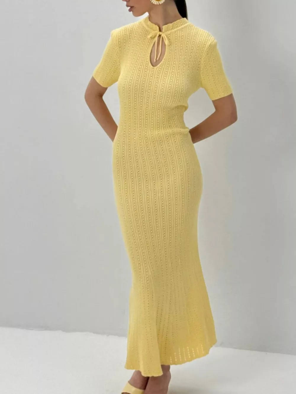 Short Sleeve Knitted Mermaid Dress, image 11