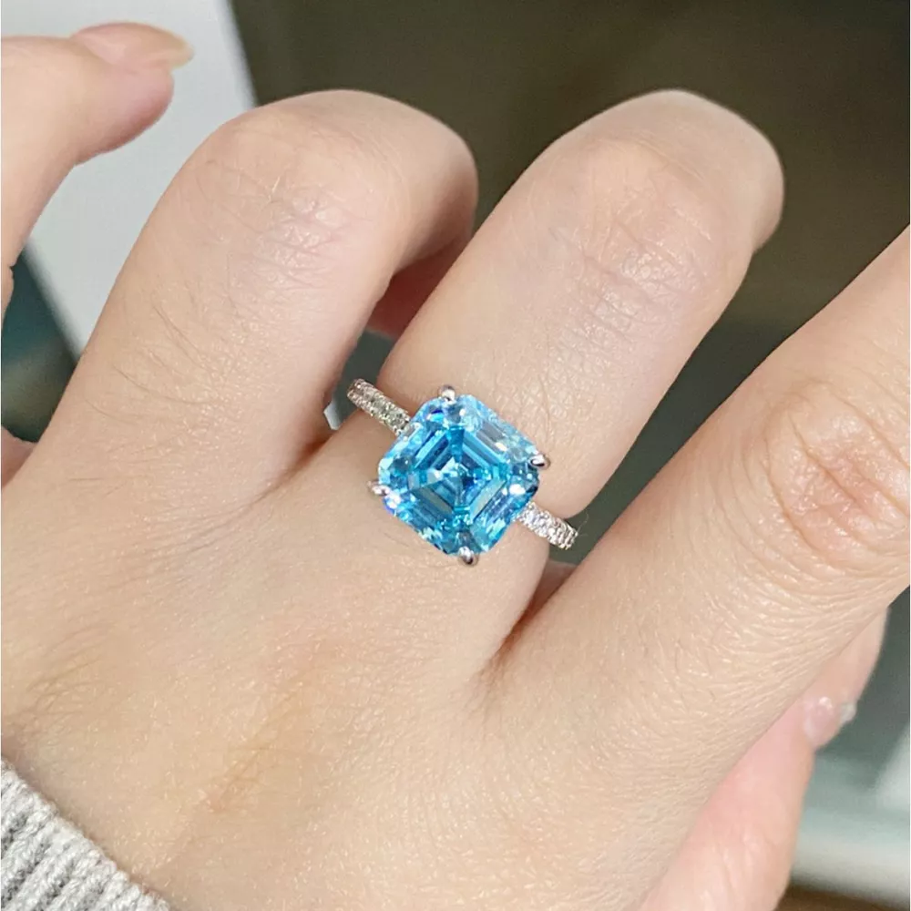 925 Sterling Silver Square Ring, image 3
