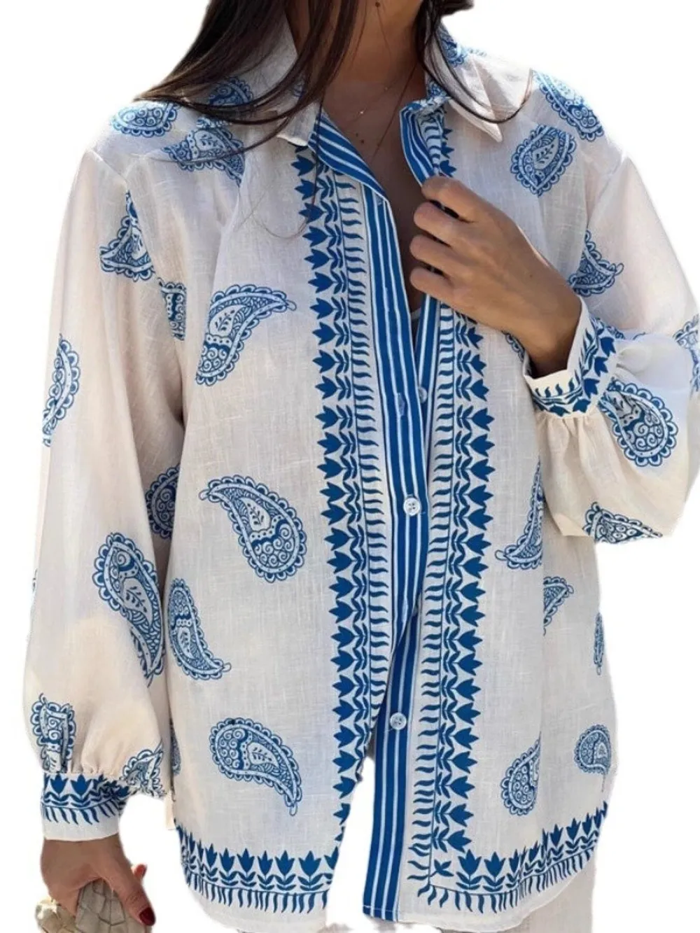 Button Up Printed Shirt and Pants Set, image 5