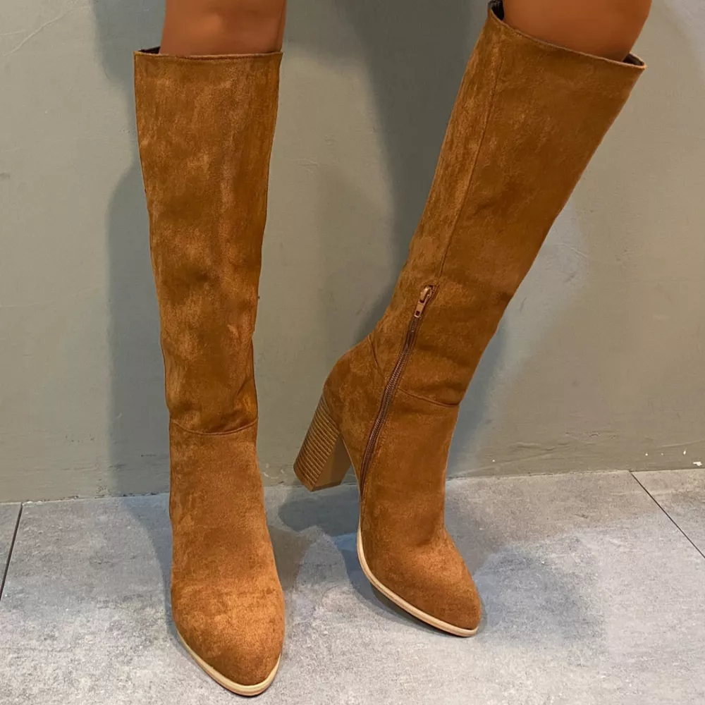 Point Toe Block Heels Boots, image 7