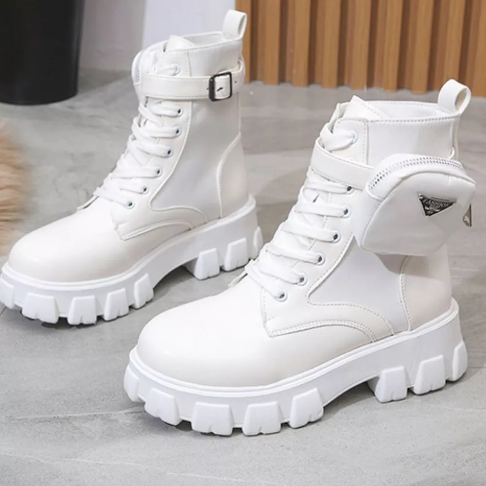 Lace Up Platform Ankle Boots, image 4