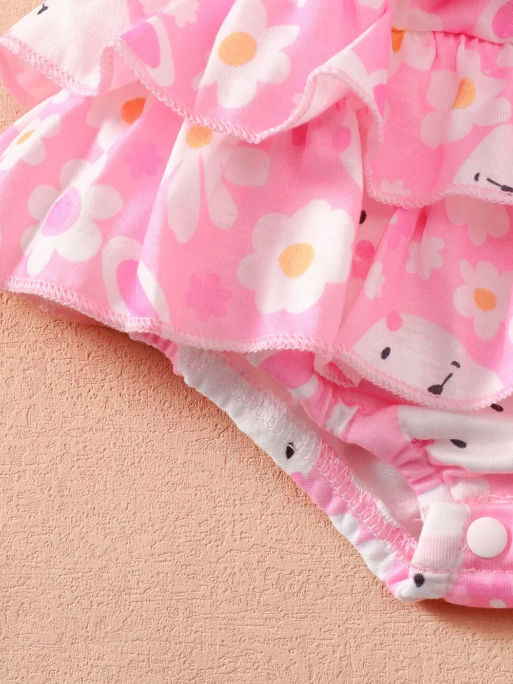 Children's Ruffled Trim Bodysuit and Skirt Set with Headband, image 16