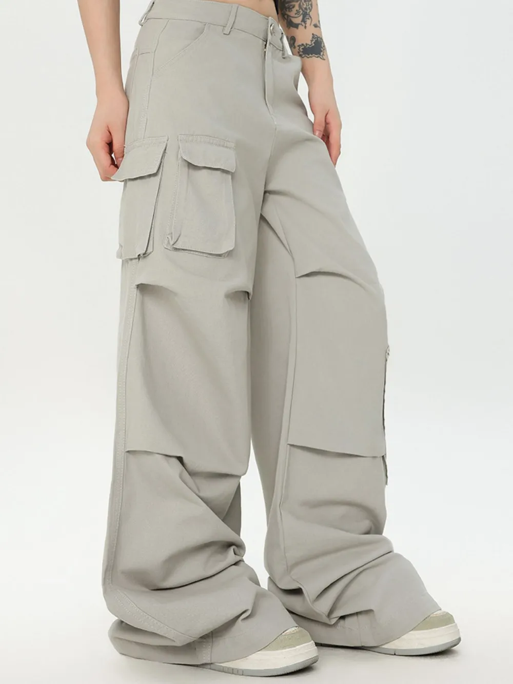 Men's Wide Leg Cargo Pants, image 4