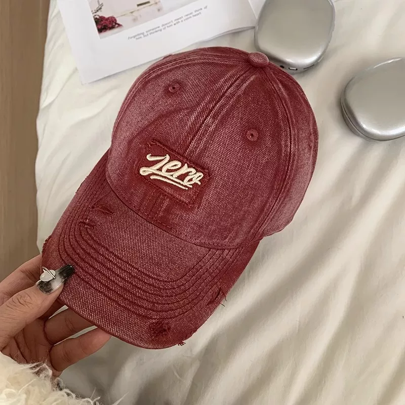 Distressed Washed Cotton Baseball Cap, image 2
