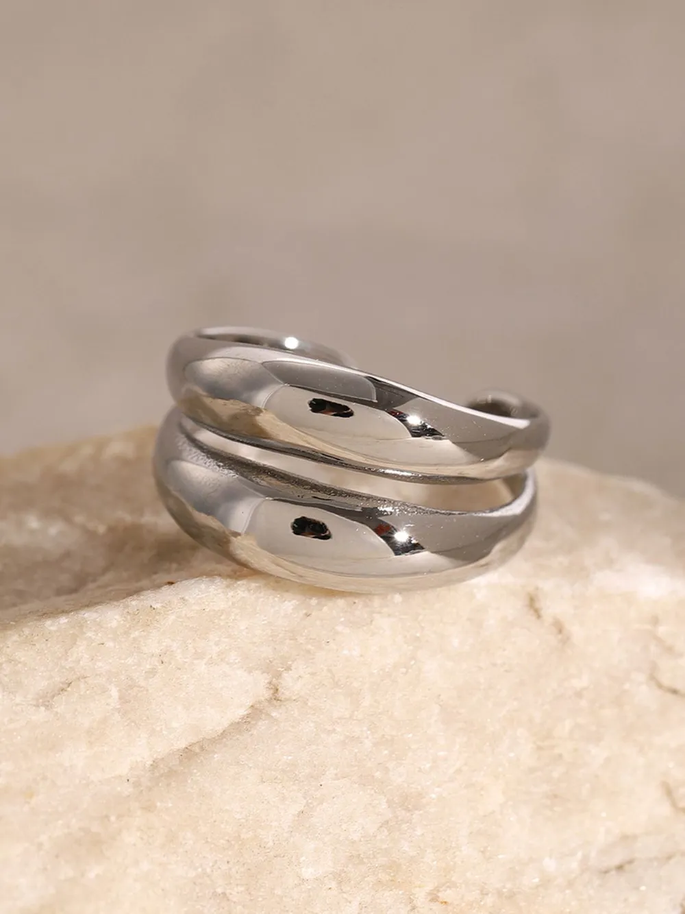 Stainless Steel Double-Layered Ring, image 5