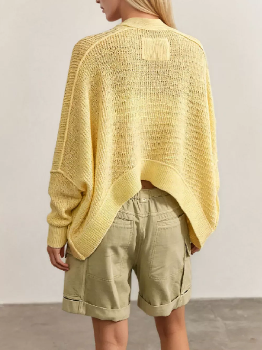 Open-Front Long Sleeve Knit Cardigan, image 4
