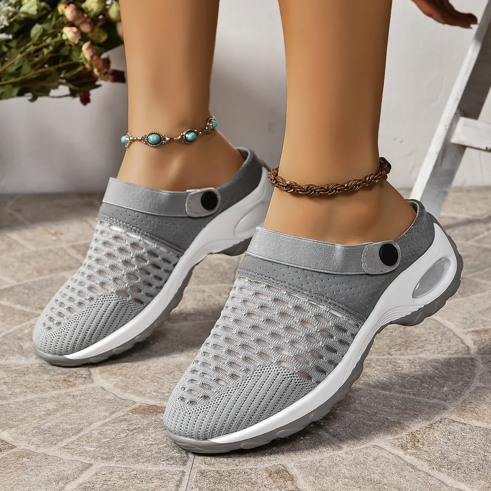 Breathable Mesh Round Toe Sneakers, image 4